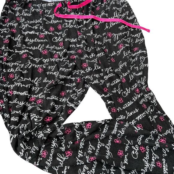Pj pants, black, "Color outside the Lines" women's M - Picture 1 of 4